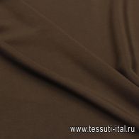 Крепдешин (о) темно-коричневый - итальянские ткани Тессутидея арт. 10-4604