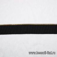 Репсовая лента (о) с золотой цепью ш-3см - итальянские ткани Тессутидея арт. F-2001