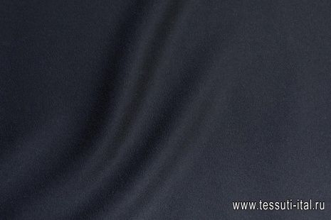 Пальтовая сукно двухслойная (о) черная - итальянские ткани Тессутидея арт. 09-1935
