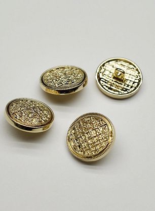 Пуговица металл золото на ножке d-18мм  - в интернет-магазине тканей Тессутидея арт. F-6993