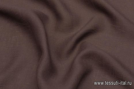 Лен (о) темно-коричневый - итальянские ткани Тессутидея арт. 16-0799