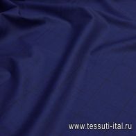 Костюмная стрейч (н) сине-черная клетка - итальянские ткани Тессутидея арт. 05-3841