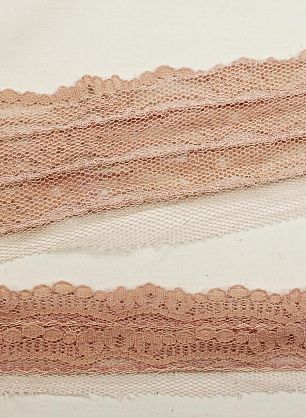 Кружевная бахрома на сетке (о) пыльная роза ш-4см - в интернет-магазине тканей Тессутидея арт. 03-7146