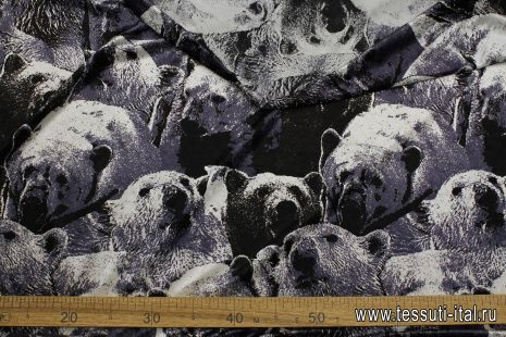 Бархат (н) медведи - итальянские ткани Тессутидея арт. 03-7081