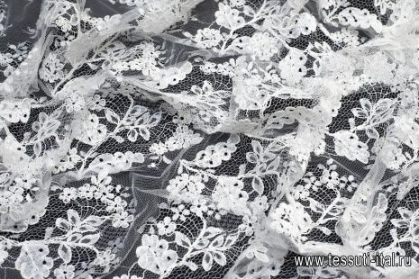 Кружевное полотно (о) айвори - итальянские ткани Тессутидея арт. 03-6135