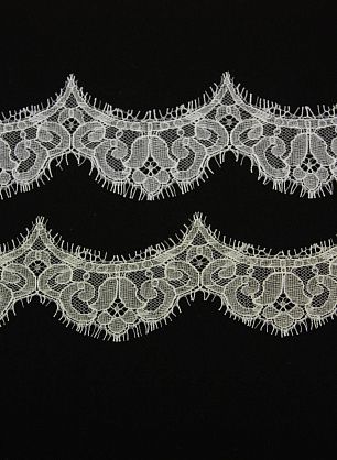 Кружево на сетке (о) белое, черное, молочное ш-4,5см Solstiss - в интернет-магазине тканей Тессутидея арт. 03-3557