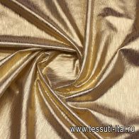 Трикотаж лен с накатом (о) золотой - итальянские ткани Тессутидея арт. 12-1180