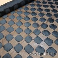 Органза фактурная (о) черная - итальянские ткани Тессутидея арт. 03-4473