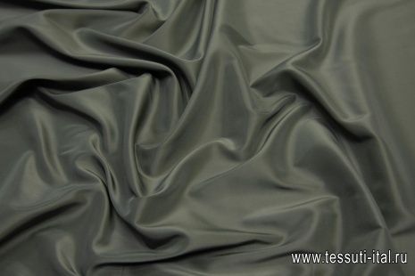 Подкладочная стрейч (о) серо-зеленая - итальянские ткани Тессутидея арт. 07-1302