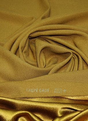 Плательная cadi креп стрейч (о) горчичная ш-130см - в интернет-магазине тканей Тессутидея арт. 03-2559