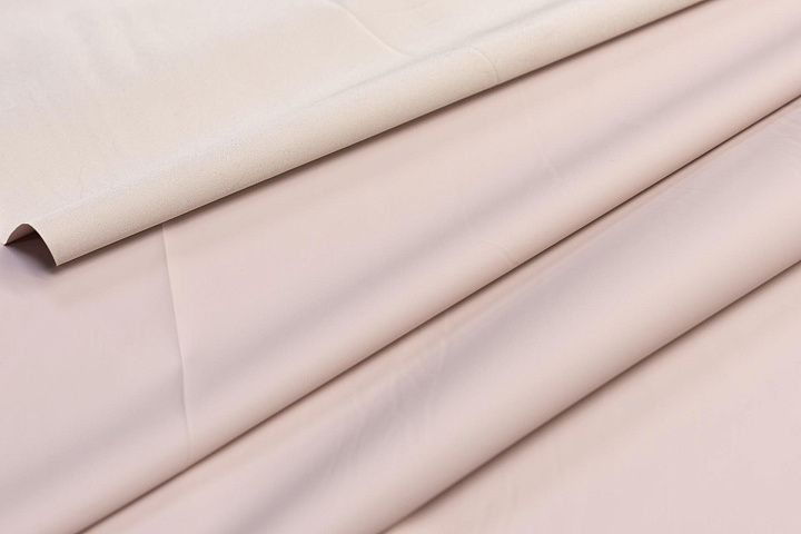 Плащевая с водоотталкивающим покрытием (о) светло-бежево-розовая в стиле Burberry - итальянские ткани Тессутидея арт. 11-0393