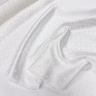 Плательная вискоза дама 150 г/м (н) белый горох на белом - итальянские ткани Тессутидея арт. 04-1833