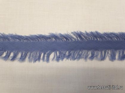 Тесьма с бахромой (о) голубая ш-4см - итальянские ткани Тессутидея арт. 01-4809