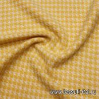 Трикотаж кашемир дабл (н) желто-молочная гусиная лапка - итальянские ткани Тессутидея арт. 15-1128