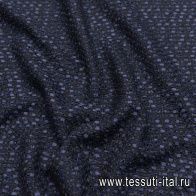 Шанель с люрексом (390 гр/м) (о) черно-синяя - итальянские ткани Тессутидея арт. 03-6797
