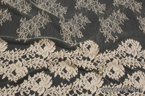 Кружевное полотно (н) бежево-персиковое - итальянские ткани Тессутидея арт. 03-6911