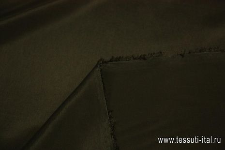 Подкладочная стрейч (о) коричнево-зеленая  - итальянские ткани Тессутидея арт. 07-0883