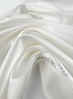 Шелк атлас стрейч (о) белый - в интернет-магазине тканей Тессутидея арт. 10-4387