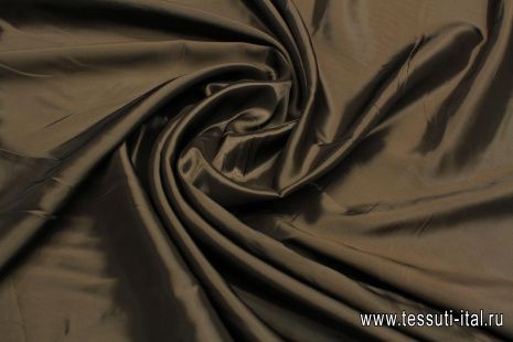 Подкладочная вискоза (о) темно-коричневая - итальянские ткани Тессутидея арт. 08-1452