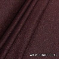 Костюмная твид (н) бордово-черная с вкраплениями - итальянские ткани Тессутидея арт. 05-4200