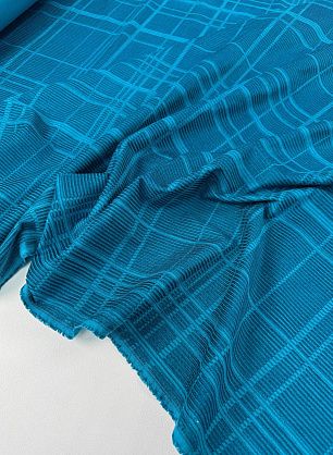 Вельвет (о) темно-бирюзовый в клетку - в интернет-магазине тканей Тессутидея арт. 01-7677