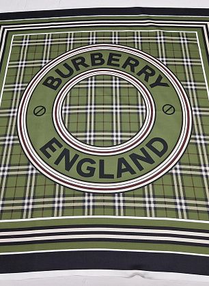 Шелк купон-платок 90*90см зелено-черный - в интернет-магазине тканей Тессутидея арт. F-6027