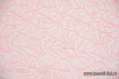 Кружевное полотно (о) розовое в стиле Scervino - итальянские ткани Тессутидея арт. 03-6710