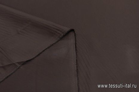 Хлопок костюмный стрейч (о) темно-коричневый - итальянские ткани Тессутидея арт. 01-6821