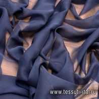 Шифон крэш (о) темно-синий - итальянские ткани Тессутидея арт. 10-0566