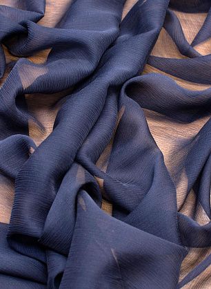 Шифон крэш (о) темно-синий - в интернет-магазине тканей Тессутидея арт. 10-0566