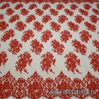 Кружевное полотно (о) красное - итальянские ткани Тессутидея арт. 03-5424
