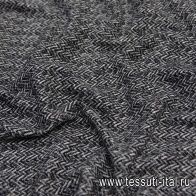 Трикотаж (н) черно-белая елочка - итальянские ткани Тессутидея арт. 14-1706
