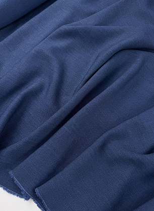 Лен с шелком костюмный (о) синий по джинсу - в интернет-магазине тканей Тессутидея арт. 16-1197