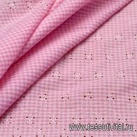 Шитье (н) на бело-розовой клетке - итальянские ткани Тессутидея арт. 01-4815