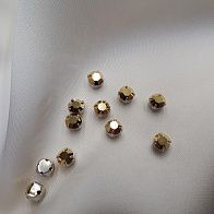 Стразы пришивные желтые Swarovski d-7мм - итальянские ткани Тессутидея арт. F-4025