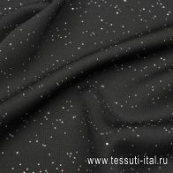 Костюмная (о) черная с мелкими пайетками - итальянские ткани Тессутидея арт. 05-4441