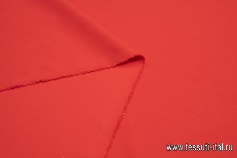 Плательная стрейч (о) алая - итальянские ткани Тессутидея арт. 17-0953