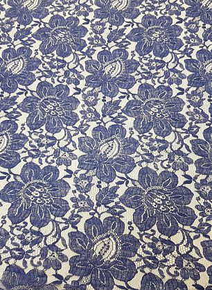 Кружевное полотно (о) синее - в интернет-магазине тканей Тессутидея арт. 03-5620