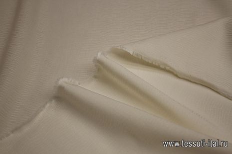 Шелк жаккард со льном (н) стилизованная полоска айвори - итальянские ткани Тессутидея арт. 10-3095