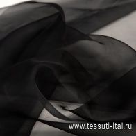 Органза (о) черная - итальянские ткани Тессутидея арт. 10-1489