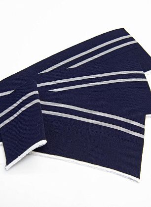 Подвяз манжета сине-серый 9*25см - в интернет-магазине тканей Тессутидея арт. F-4776