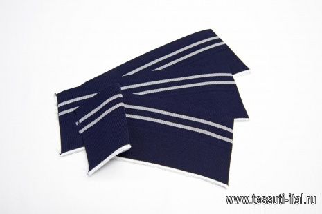 Подвяз манжета сине-серый 9*25см - итальянские ткани Тессутидея арт. F-4776