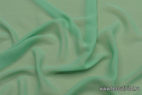 Шифон (о) светло-зеленый - итальянские ткани Тессутидея арт. 10-2982