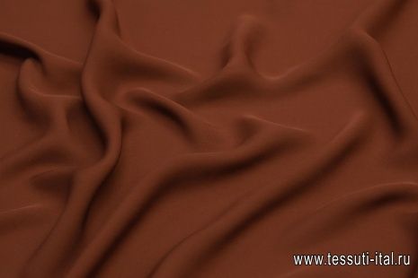 Крепдешин (о) шоколадный - итальянские ткани Тессутидея арт. 10-1573