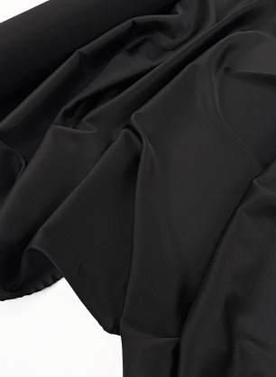 Шелк подкладочный стрейч (о) черный - в интернет-магазине тканей Тессутидея арт. 10-5004