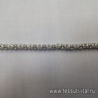 Цепь обьемная металл серебро со стразами Divine - итальянские ткани Тессутидея арт. F-3805