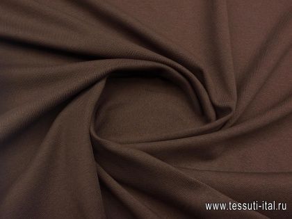 Трикотаж хлопок (о) шоколадный - итальянские ткани Тессутидея арт. 12-0737
