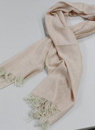 Кашемир купон-палантин розово-молочный меланж 175*45см - в интернет-магазине тканей Тессутидея арт. F-6460