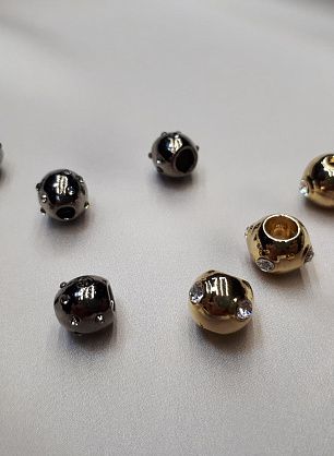 Наконечник со стразами металл золото, никель - в интернет-магазине тканей Тессутидея арт. F-3867