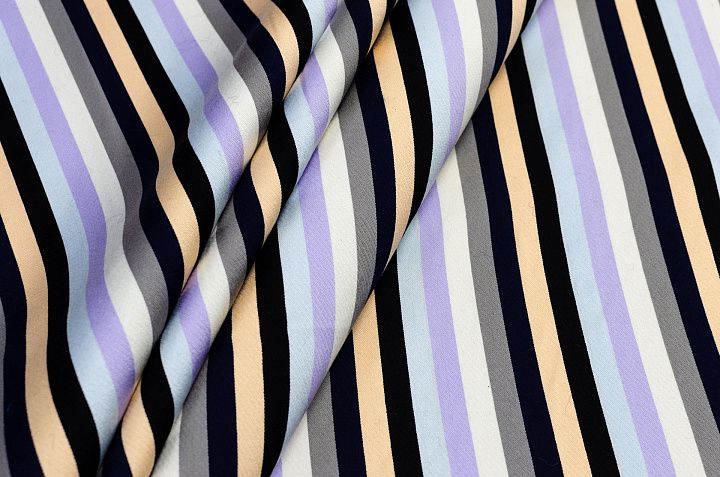 Плательная (н) разноцветная полоска Max Mara - итальянские ткани Тессутидея арт. 03-5867